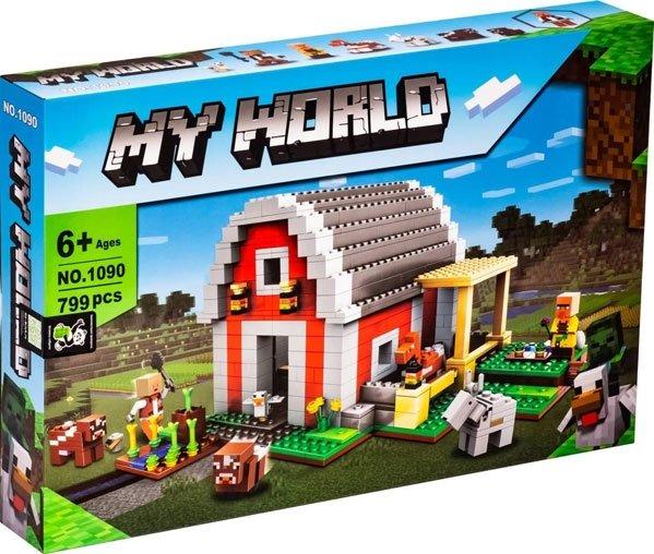 Конструктор для дітей Minecraft Червоний амбар (799 деталей)