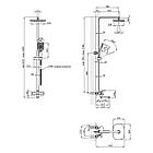 Душова система Kroner — SCH063 + кран для раковини Kroner — SCH010 і кран із гігієнічним душем Kroner Kubus, фото 3