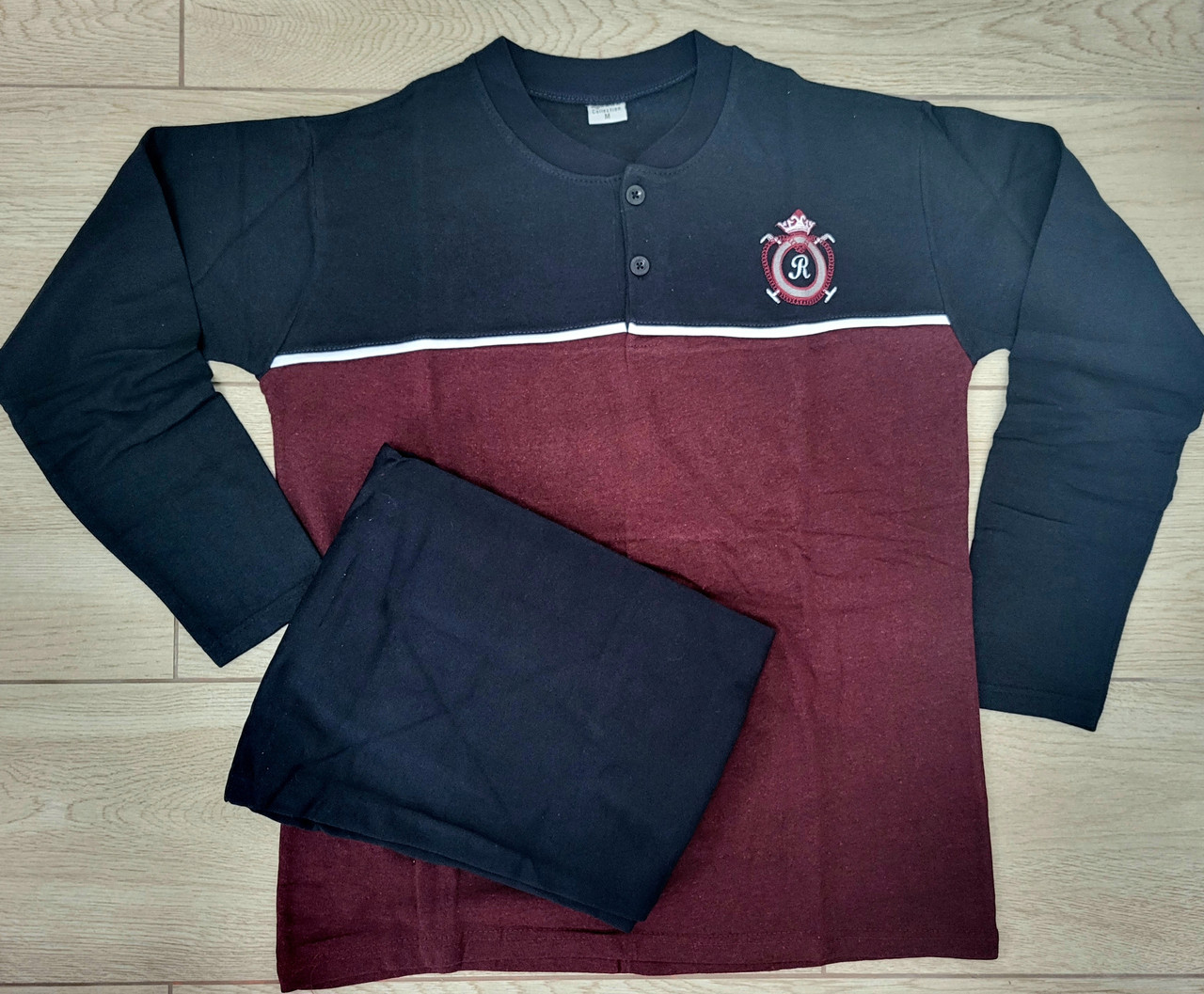 Тепла чоловіча піжама з начосом. Трикотажний домашній чоловічий костюм ХL (52-54)