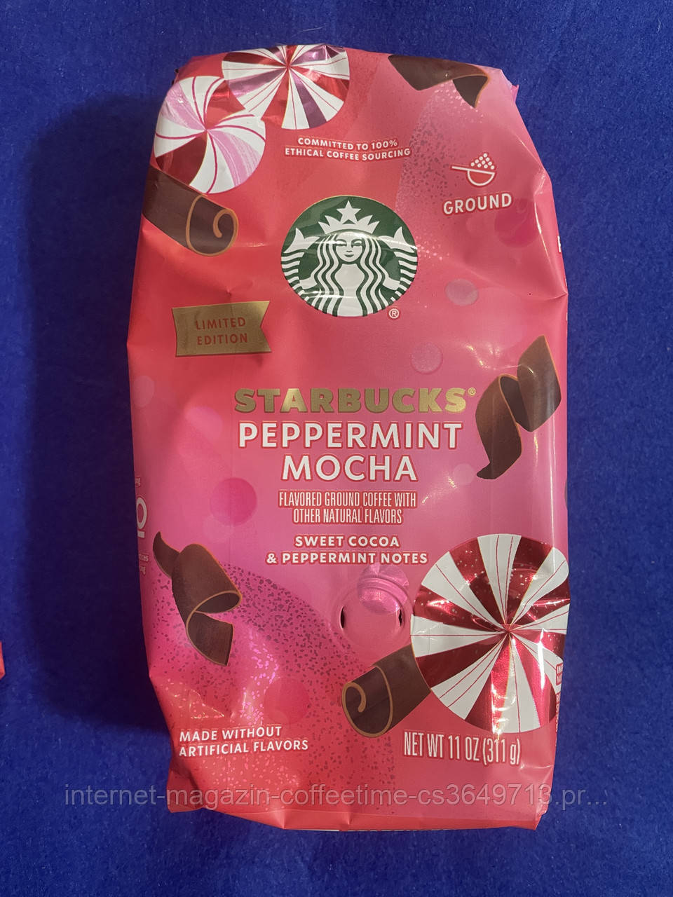 Кава Starbucks Peppermint Mocha Flavored з м'ятою та шоколадом  311г best before 13.01.24