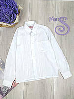 Рубашка для мальчика Ricardo Ricco белая с длинным рукавом Размер 134 (9 лет)