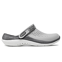 Crocs LiteRide 360 Clog Light Slate Grey, Кроксы лайтрайд 360 серые мужские женские оригинал + коробка