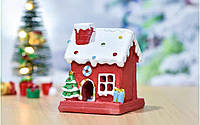 Рождественский домик с подсветкой декор