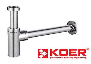 Сифон для умивальника Koer BT-01-01 1 1/4" (хромований) (KR3407)