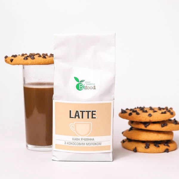 Латте з ячменю та кокосовим молоком 150г Bifood, фото 1