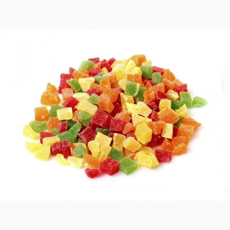 Цукат кубики мікс "Таїланд» (8-10 см) з ананасу, фото 1