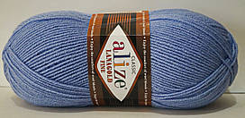 Нитки пряжа для в'язання напіввовна LANA GOLD FINE Лана Голд Файн № 40 - блакитний