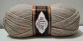 Нитки пряжа для в'язання напіввовна LANA GOLD FINE Лана Голд Файн № 152 - беж меланж