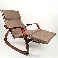 Крісло гойдалка Avko ARC002 Walnut Latte з підставкою для ніг R_2252