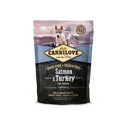 Carnilove Puppy Salmon та Turkey 1,5 kg (д/цуценят), фото 1
