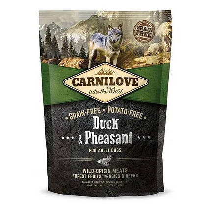 Carnilove Adult Duck and Pheasant 1,5 kg (д/дорослих собак з качкою та фазаном), фото 1