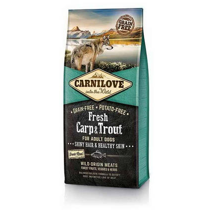 Carnilove Fresh Carp and Trout for Adult dogs 12 kg (д/дорослих собак з коропом та фореллю), фото 1
