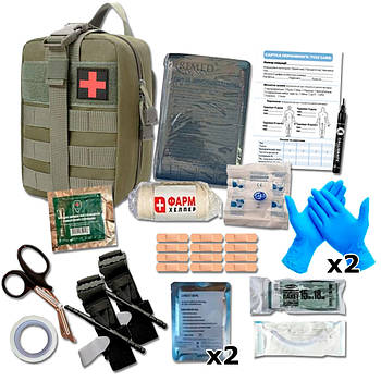 Набір стандартна індивідуальна медична аптечка IFAK II НАТО Турнікети ReMed