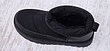 Дутики короткі жіночі на платформі чорні зимові модні чоботи Дутики короткие женские на платформе черные модные (Код: 3324СБ), фото 3