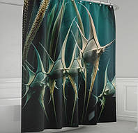 Штора для ванной с 3D принтом загадочные морские рыбы _00