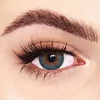 Сине-карие цветные контактные ЛИНЗЫ для глаз, отличное перекрытие своего цвета + КОНТЕЙНЕР для хранения.