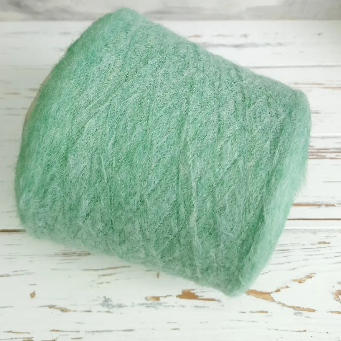 Пряжа Альпака 20% Акрил 45% Нейлон 35%, салатовий, фото 1