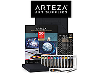 Художественный набор для рисования 12 металлических гуашевых красок Arteza ARTZ-3564