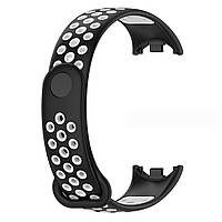 TPU ремінець для Xiaomi Smart Band 9 | HMU | чорний та білий