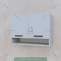 Кухонный модуль верхний ящик для кухни / Шкаф навесной с нишей 800мм под сушку Светлый серый