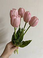 Букет тюльпанов 5шт латексный розовый