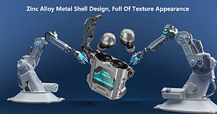 Бездротові Bluetooth-навушники стереогарнітура HOCO EW33 TWS із зарядним кейсом Сірі