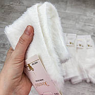 Короткі жіночі білі шкарпетки із вовни норки DMDBS, фото 3