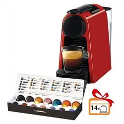 Кавоварка Nespresso Essenza Mini Ruby Red D30 + Дегустаційний набір