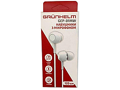 Навушники провідні з мікрофоном Grunhelm GEP-01MW, 1,2 м