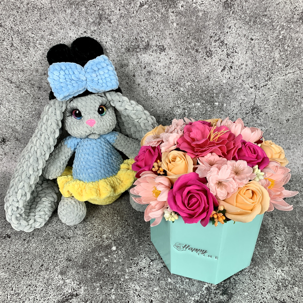 Букет із мила.Мильний букет з мильних троянд,хризантем,сакури. Подарунок дівчині, подрузі, сестрі, мамі на День народження,Ювілей, фото 1