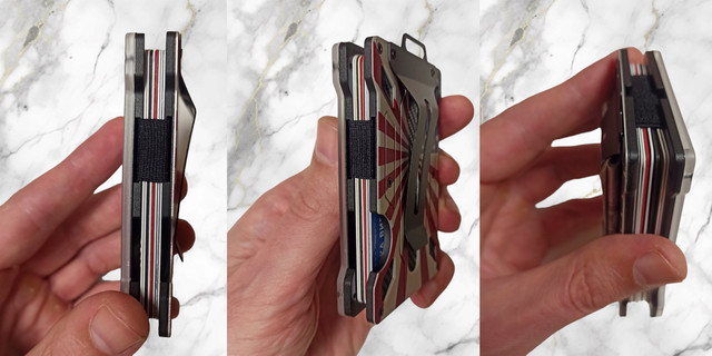 Картхолдер металевий з RFID-захистом Прапор Америки Картхолдер металевий з RFID-захистом Прапор Америки