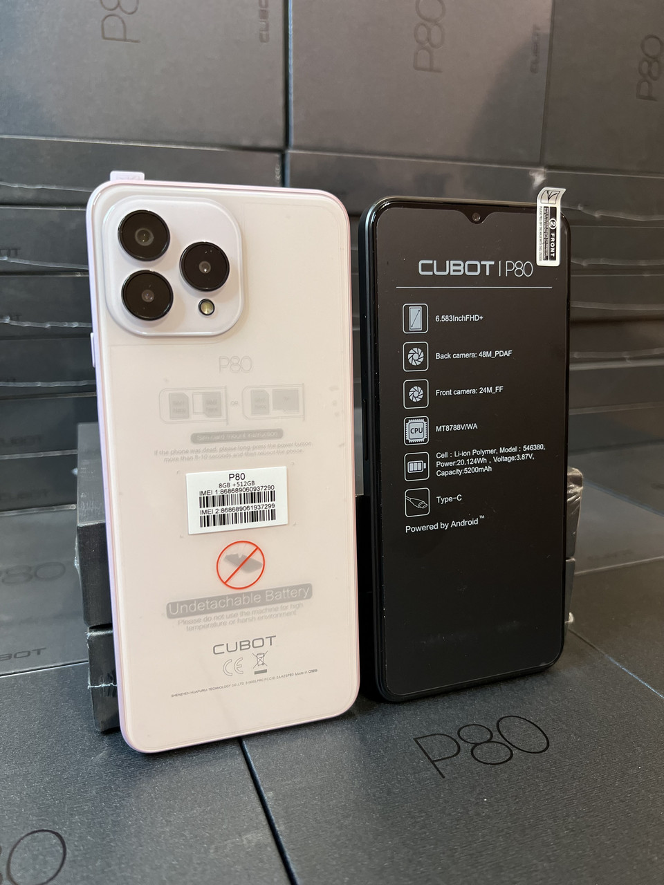 Смартфон Cubot P80 Pink 512Gb 4G LTE Octa Core 8/512 Gb NFC New. + чохол скло навушники