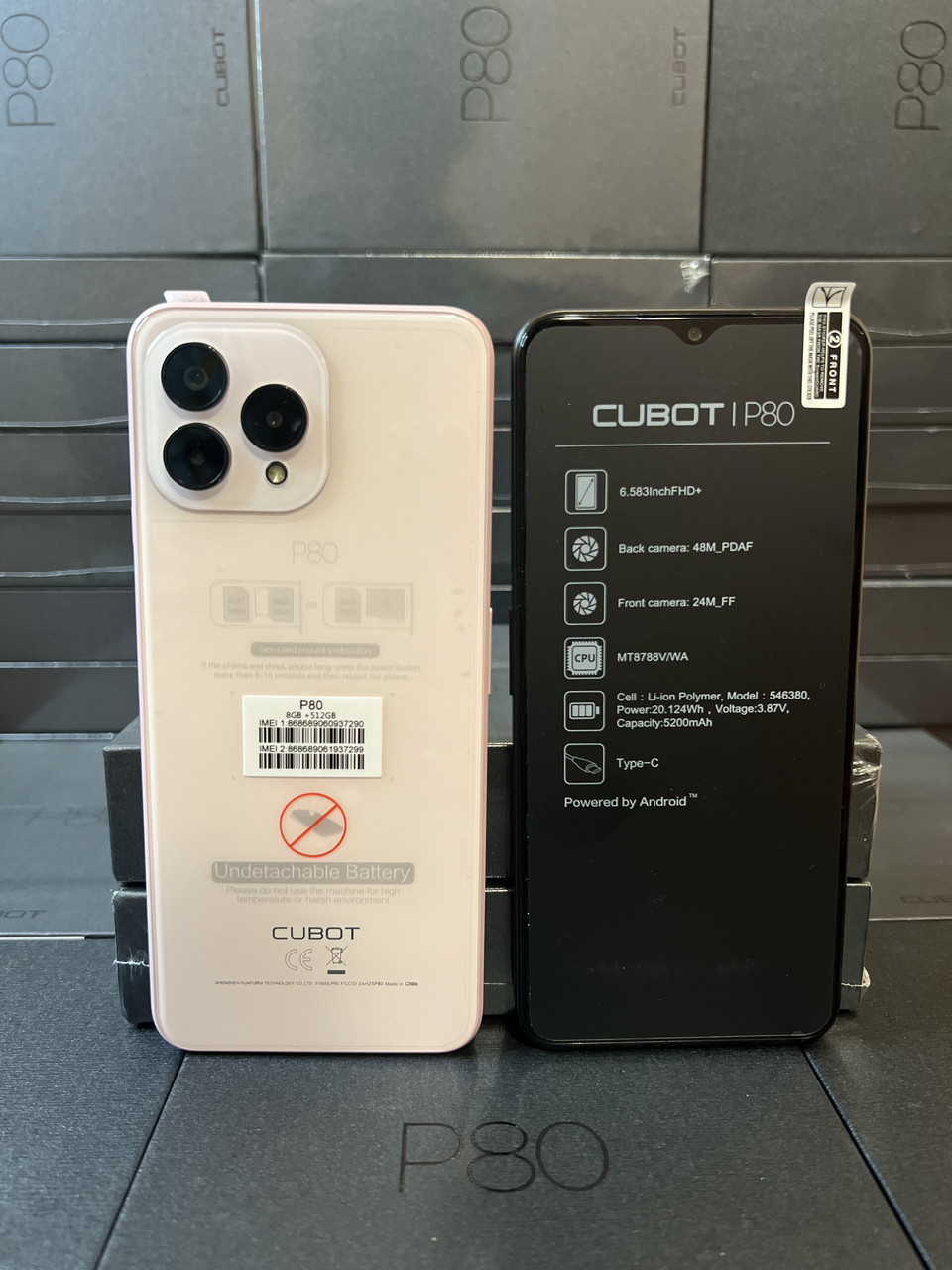 Смартфон Cubot P80 Pink 512Gb 4G LTE Octa Core 8/512Gb NFC New + чехол стекло наушники - фото 2 - id-p2048943028