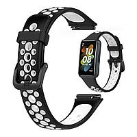 TPU ремінець для Huawei Band 7 (LEA-B19) | HMU | чорний та білий
