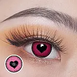 Рожеві кольорові контактні лінзи для очей, чудове перекриття свого кольору + Контейнер для зберігання, фото 2