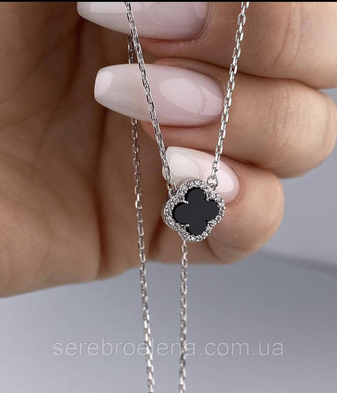 Срібне кольє конюшина д.10 (1363.10р), фото 1