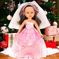 Красивая большая кукла 43см Невеста в красивом розовом платье в подарочной коробке