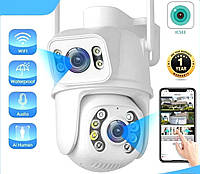 Камера для охраны дома, Камера видеонаблюдения уличная (8MP), Камера наружного наблюдения для дома, UYT