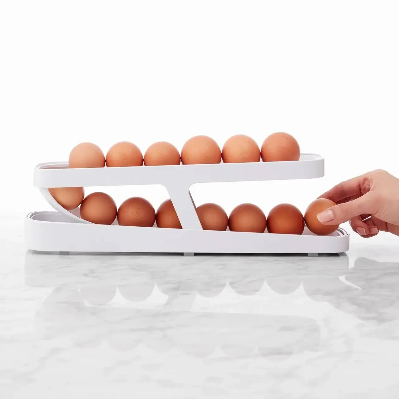 Контейнер для хранения яиц в холодильнике на два яруса W41 Белый,KM - фото 1 - id-p2048946103