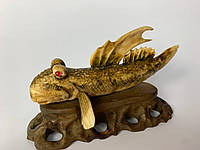 Авторская статуэтка фигурка "Рыба илистый прыгун" из рога