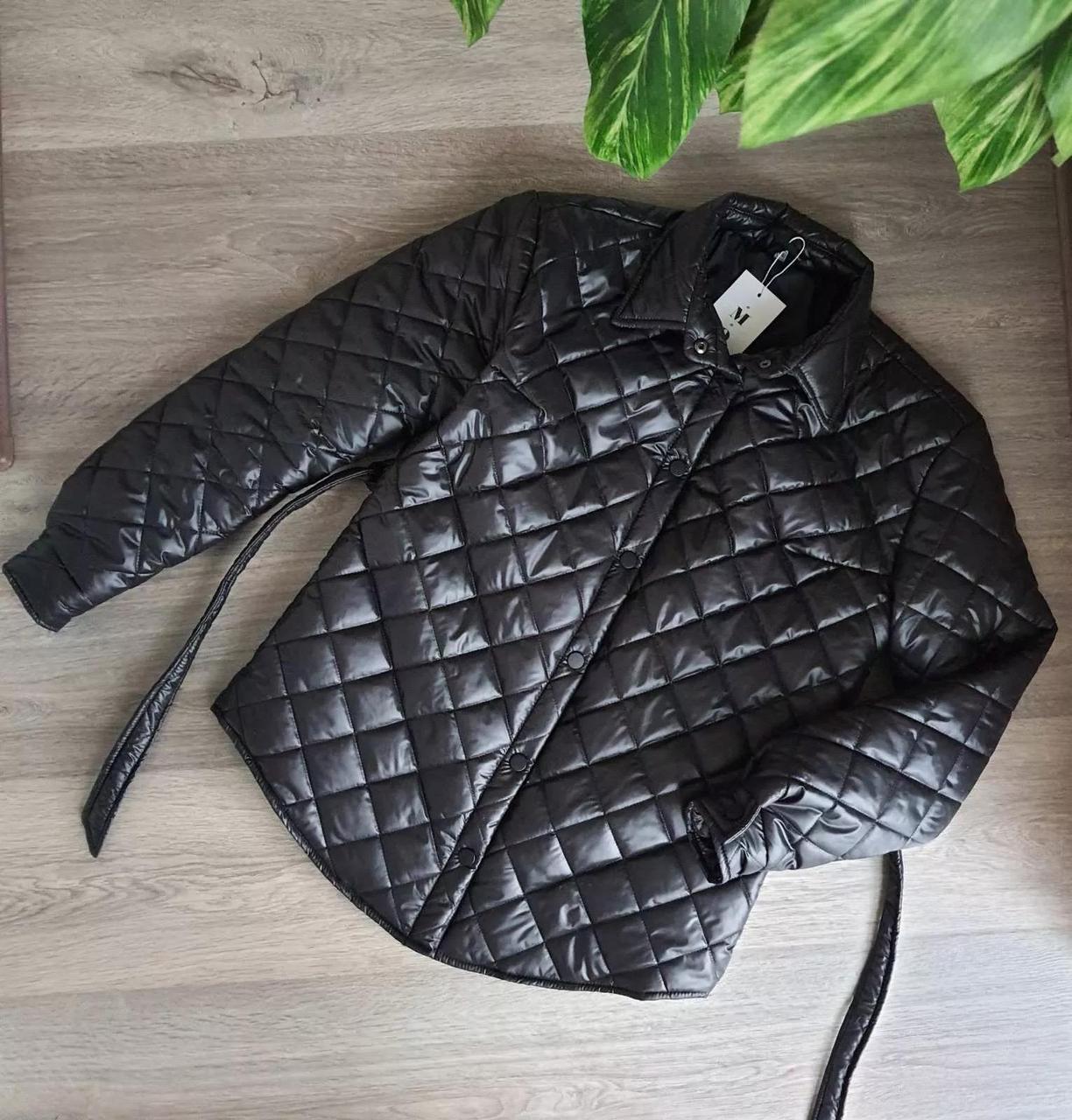 Стильна жіноча коротка куртка, куртка сорочка з поясом весна-осінь "Spring", 3 кольори, розмір з 44 до 54, фото 1