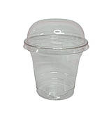 Стакан десертний 250 мл з купольною кришкою без отвору (10 шт.)