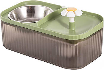 Компактна годівниця для домашніх тварин 2 в 1 з фонтаном RD-3039 Миска для подачі води