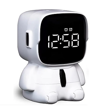 Дитячий настільний годинник будильник у вигляді робота Robot clock