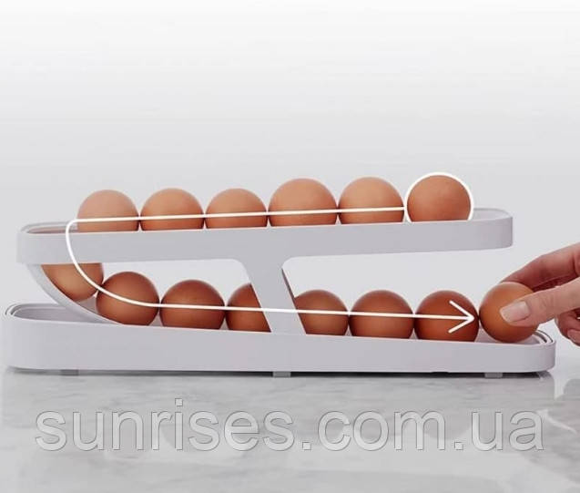 Лоток для яиц 2-х уровневый Диспенсер для яиц для холодильника - фото 2 - id-p2048964466
