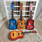 Дитяча дерев'яна Гітара на 6 струн Розмір 52 см запасна струна медіатор