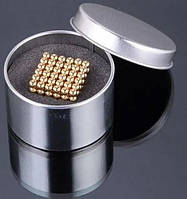 Новинка! Неокуб, neocube 4,5 мм, Золото- магнітний конструктор головоломка, магнітні кульки