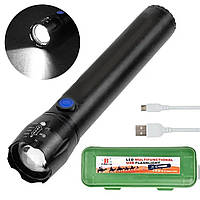 Ручной фонарик аккумуляторный BL K63, светодиодный фонарь с водонепроницаемым корпусом