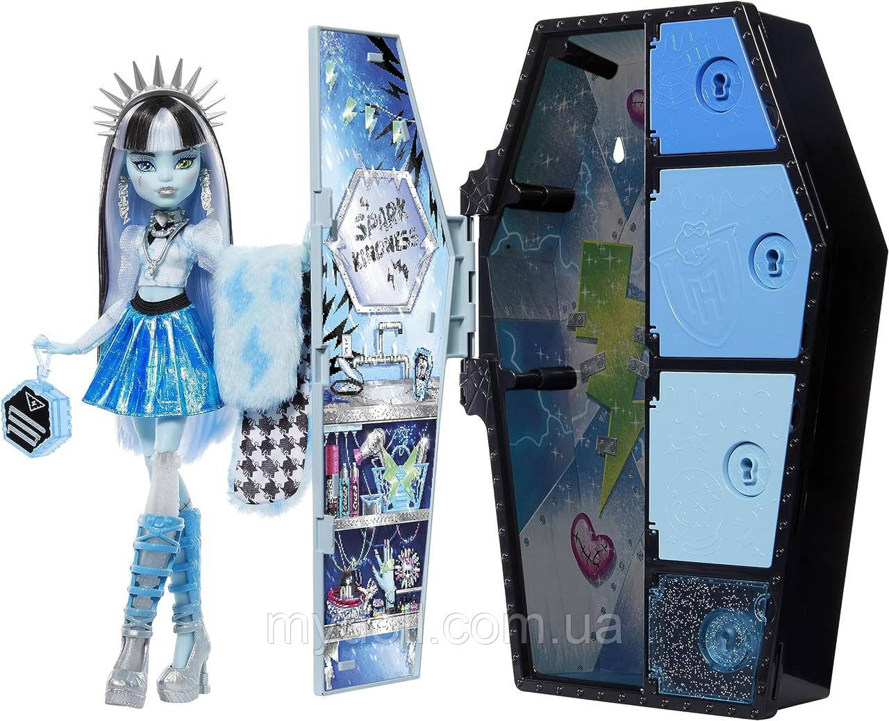 Лялька Монстер Хай Френкі Штейн Monster High Frankie Stein Skulltimate Secrets Fearidescent Series HNF75 Оригінал