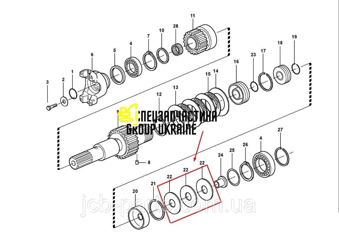 11709164 Шайба КПП Komatsu BL60 BL61 BL70 BL71 CARRARO 140343